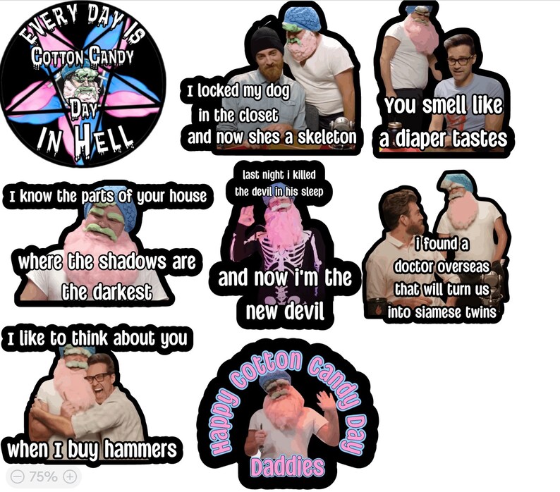 Cotton Candy Randy Sticker Pack Etsy