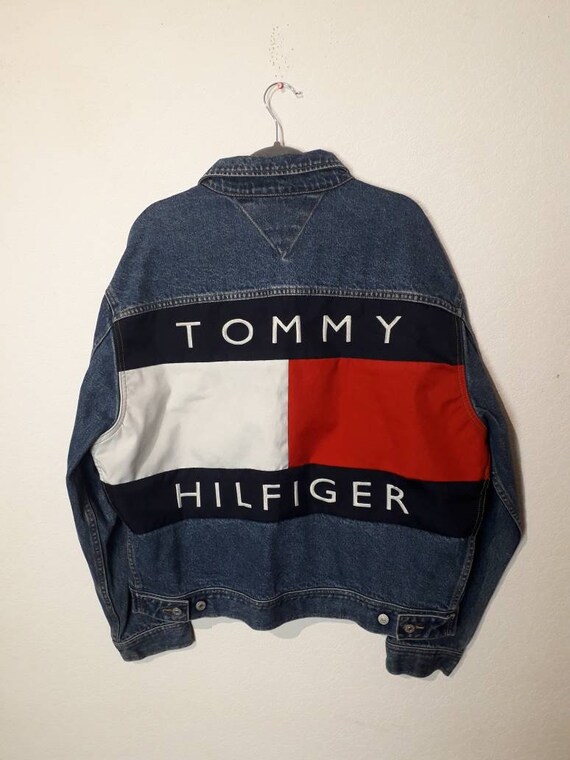 tommy hilfiger big flag denim jacket