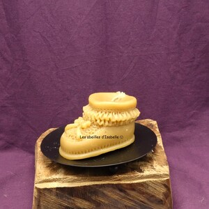 pure beeswax candle - &quot;birth slipper&quot;