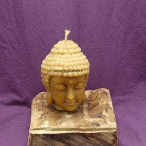 candle in pure natural beeswax - &quot;buddha&quot;