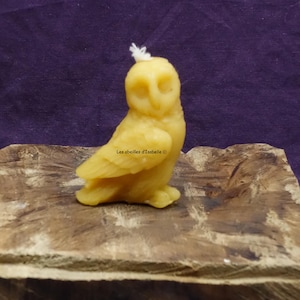 pure beeswax candle &quot;little owl&quot;