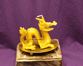 pure beeswax &quot;dragon&quot; candle