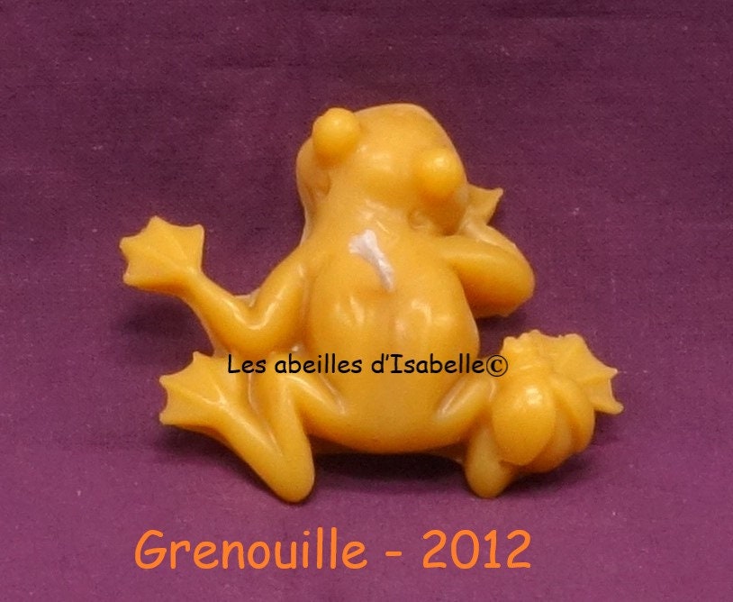 Bougie en Pure Cire d'abeille - Grenouille