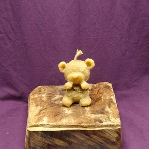 pure beeswax candle &quot;teddy bear&quot;