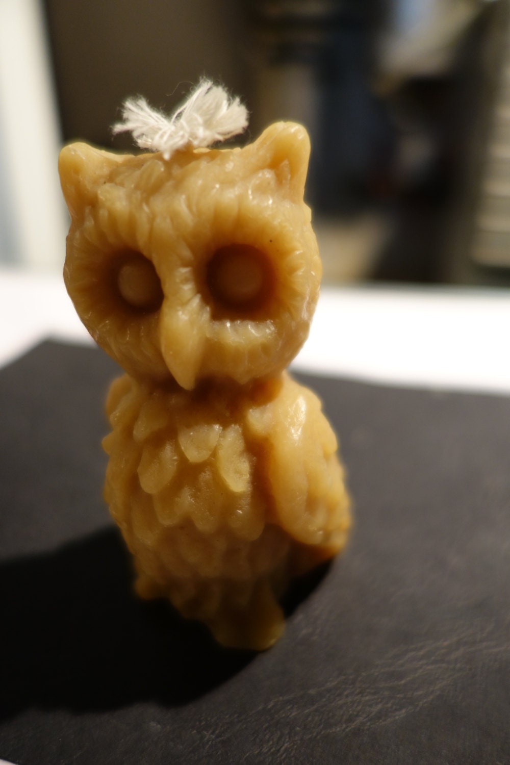 Bougie Chouette en Cire d'abeille