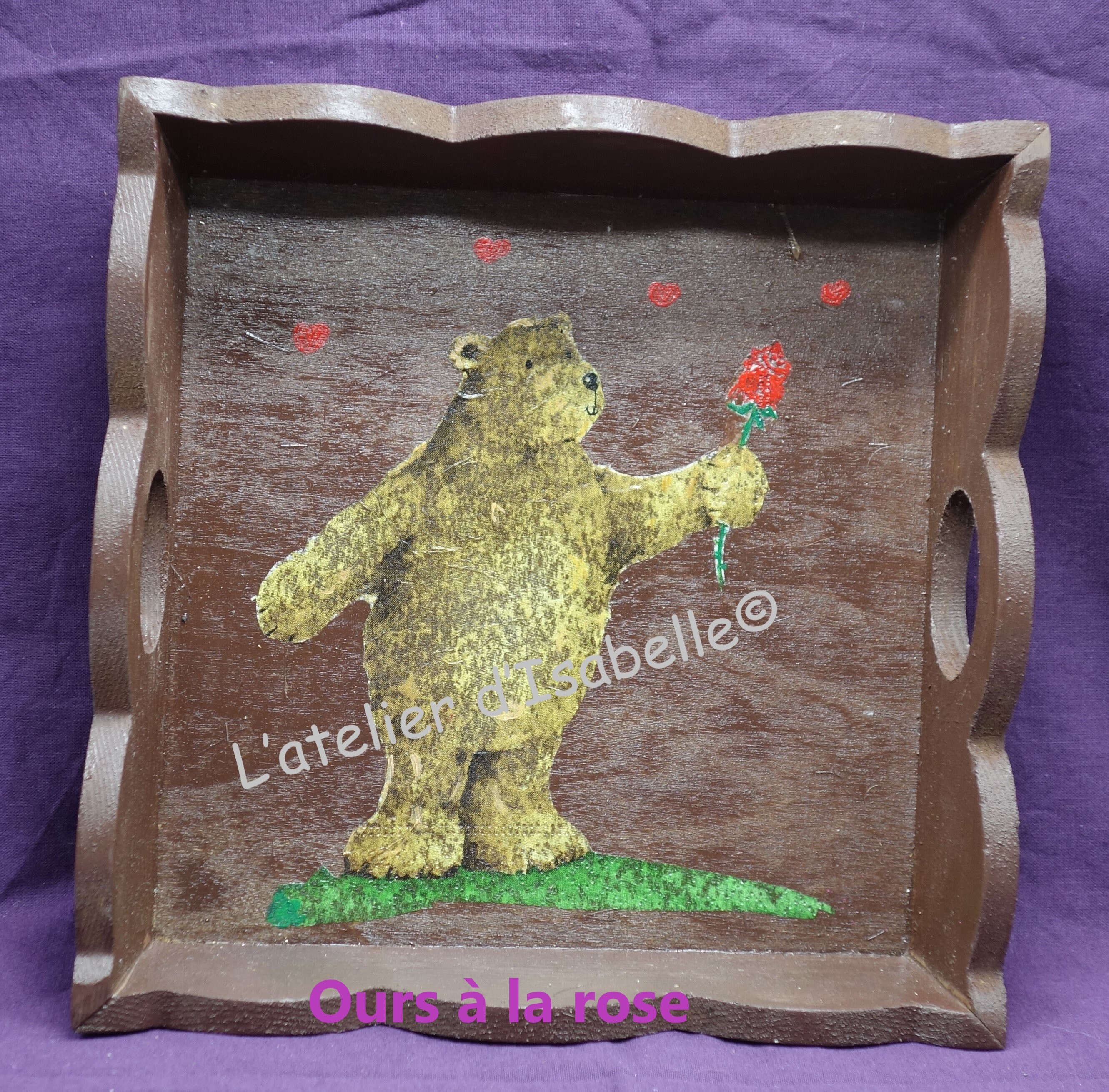 Plateau Ours Amoureux Garni avec Les Produits de La Ruche