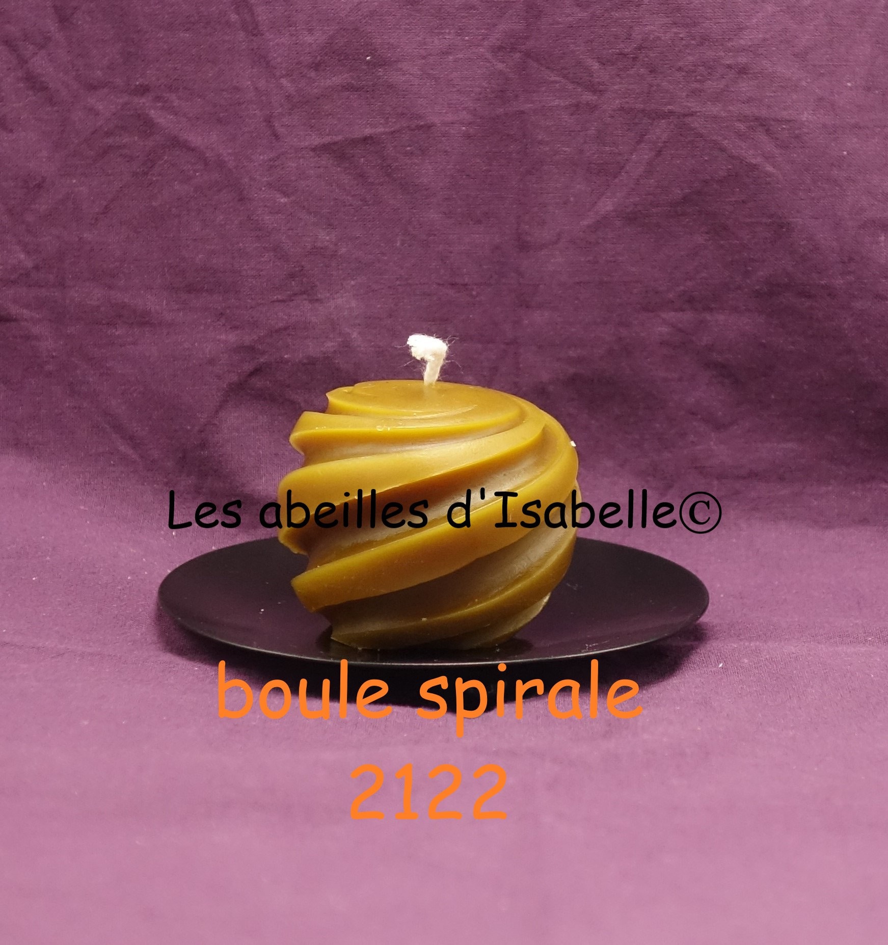 Spiral Ball Beeswax Candle