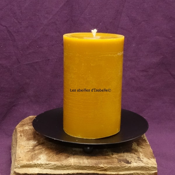 Pillar candle in pure beeswax