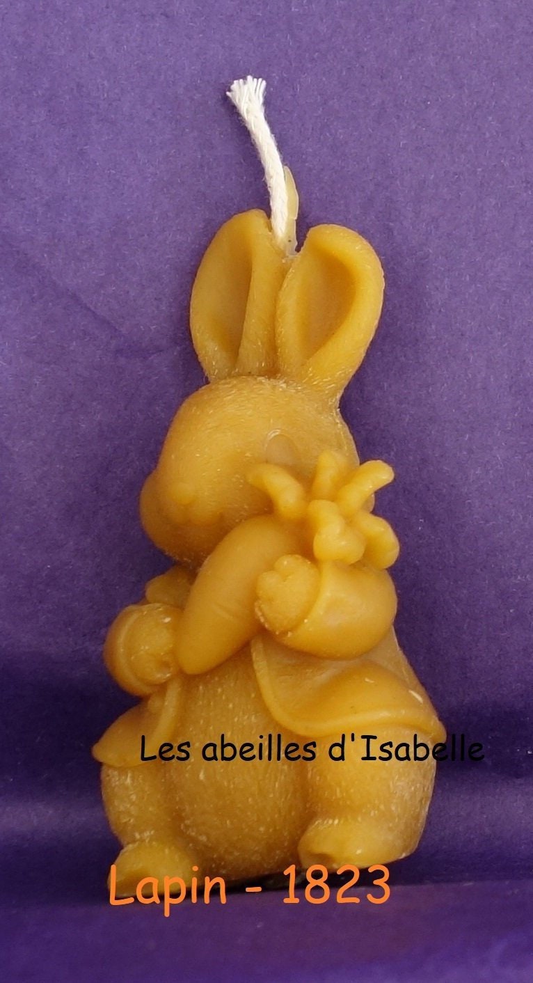 Bougie Lapin en Cire Naturelle d'abeille