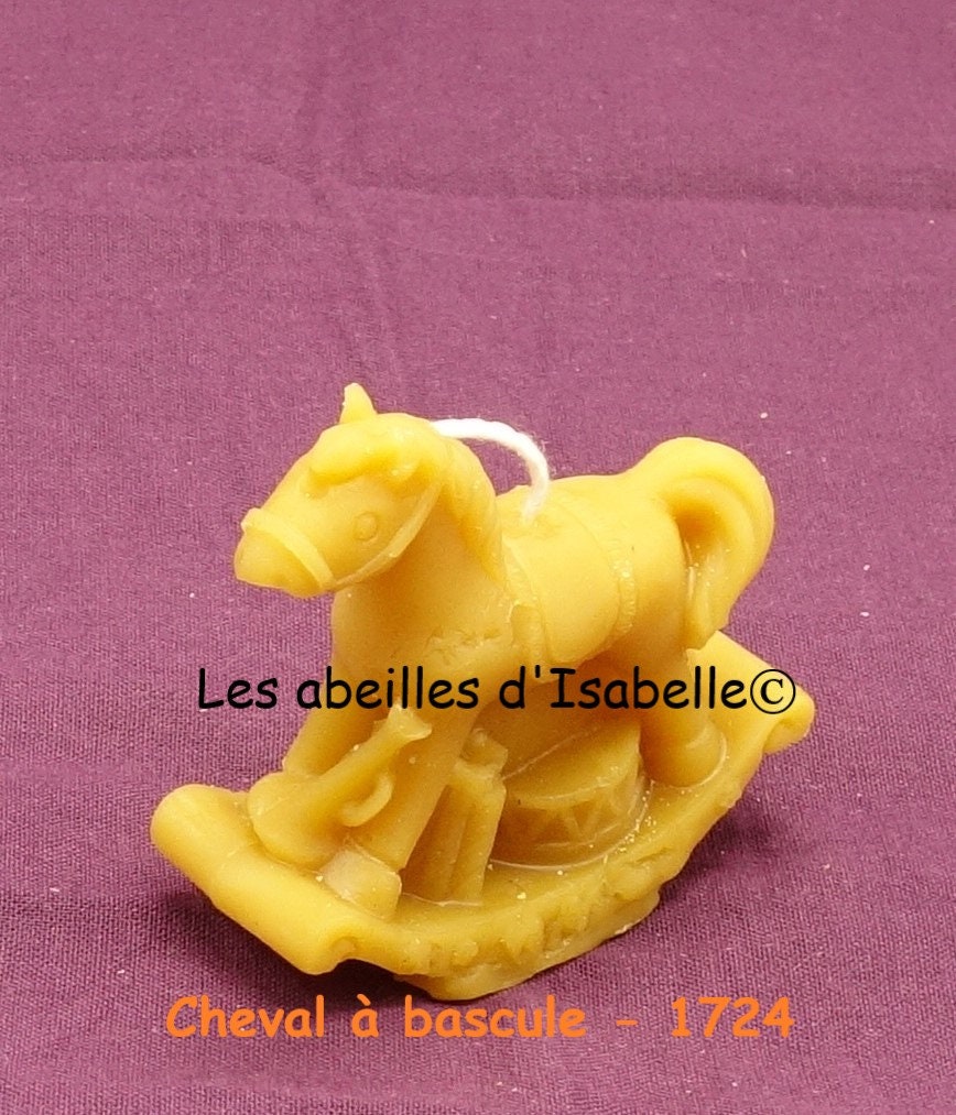 Bougie en Pure Cire d'abeille - Cheval à Bascule