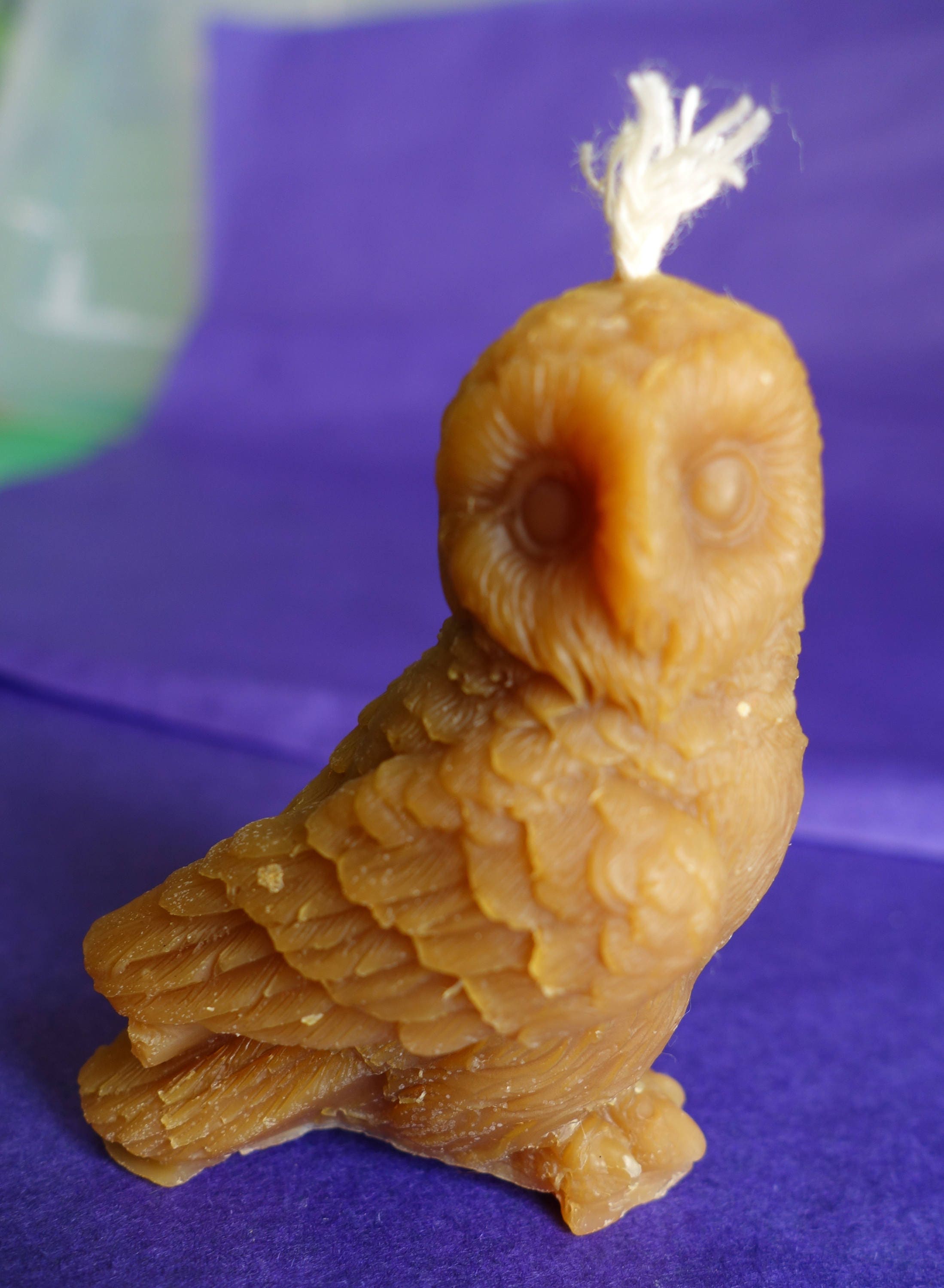 Bougie en Pure Cire d'abeille Petite Chouette