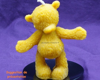 Pure beeswax candle "Teddy Bear"