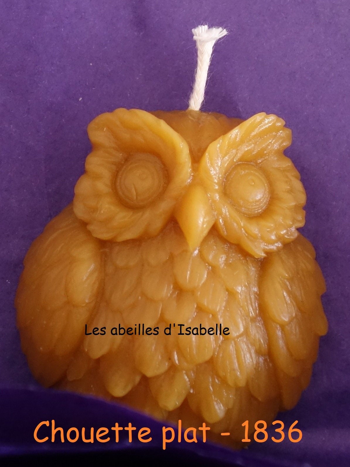 Bougie en Pure Cire d'abeille - Chouette