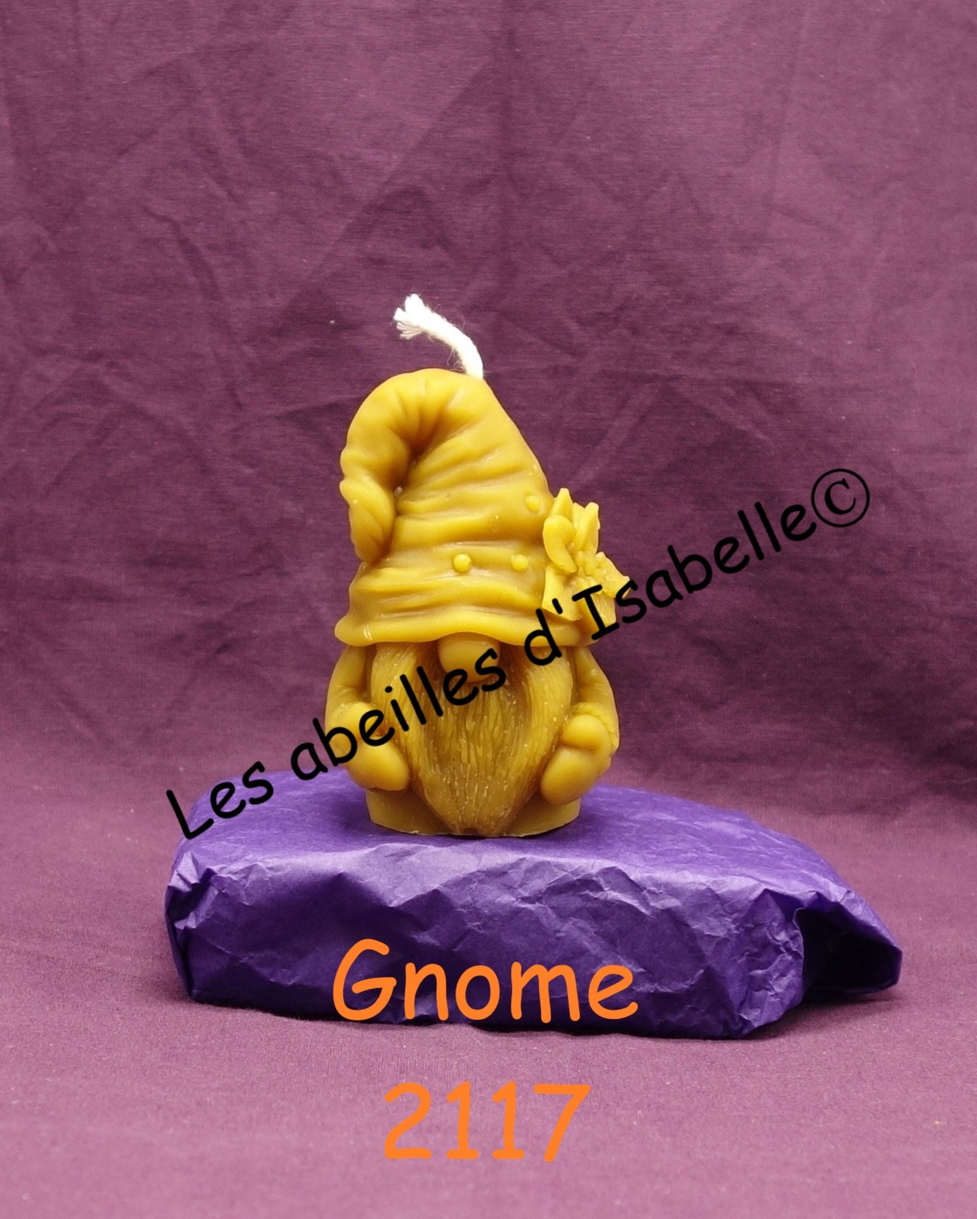 Bougie Gnome en Pure Cire d'abeille