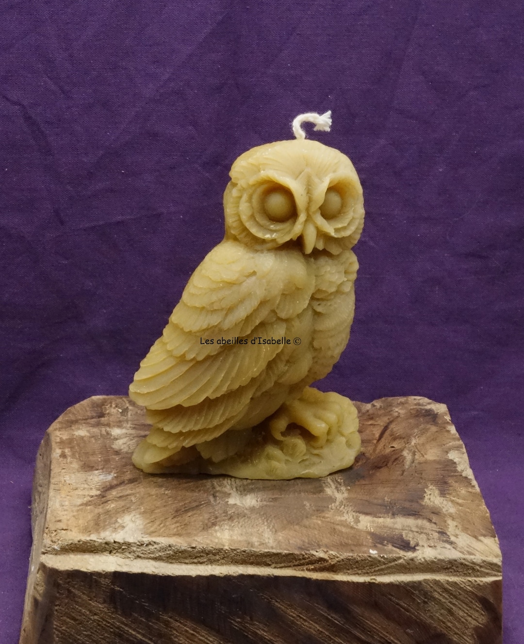 Pure Beeswax Candle Owl Profile - Etsy