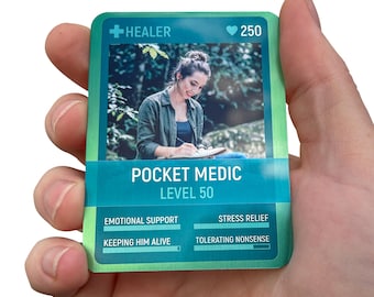 Custom Metal Trading Card Set — Personalized Gamer Couple Gift & Photo Keepsake (2.5" x 3.5")