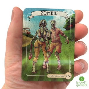 Zombie Token Card: Metal Magic The Gathering Gift