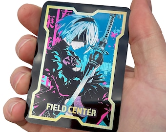 Custom Metal Field Center Card - Personalized Anime Fan Art, Collectible Trading Proxy Gift