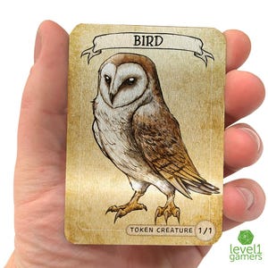 Bird Token Card: Metal Magic The Gathering Gift