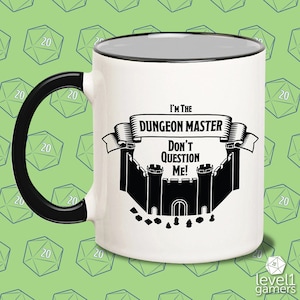 I'm The Dungeon Master Mug, Dungeons and Dragons Coffee Mug, DM Mug, Storyteller Mug, Gifts for Dungeon Masters, Dungeon Master Gifts, D20