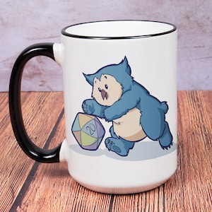Owlbear Mug | DnD Mug for Dungeons and Dragons Enthusiasts | DnD Accessories and Essentials | DnD Gift Ideas | Ceramic Travel Coffee Mug