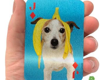 Custom Metal Playing Card: Personalized Poker Gift for Gamers