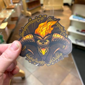 Balrog Vinyl Sticker | Lord of the Rings, D&D, Hand-drawn Art - Etsy