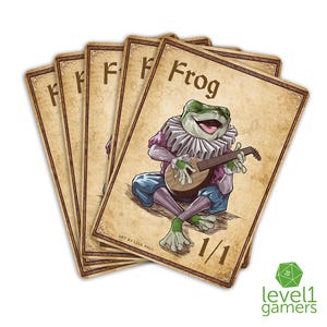 Pacote de Cartas de Magia de Sapo (5 Cartas) | Design de Proxy Personalizado Desenhado à Mão que Pode ser Incorporado ao Deck | Presente de MTG