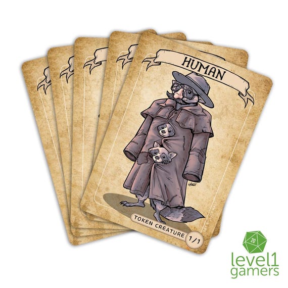 Human Token Card Pack: Custom MTG Proxy (5 Cards) - Etsy Human Token Card Pack: Custom MTG Proxy (5 Cards) - Etsy