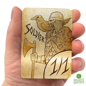 Soldier Token Card: Metal Magic The Gathering Fan Gift