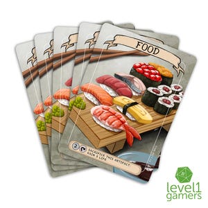 Sushi Food Token Magic Card Pack (5 kaarten) - Pre-order | Aangepast handgetekende proxy-ontwerp dat in het deck kan worden gehuld | MTG-kaartcadeaus