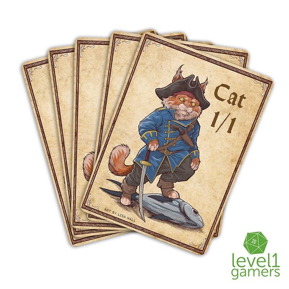 mtg cat token cards Cat 1/1 (no lifelink) token Magic mtg | Custom Retro Style