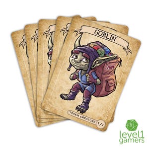 Goblin Token Magic Card Pack (5 Karten) | Benutzerdefiniertes handgezeichnetes Proxy-Design, das in das Deck | Magie: Das Sammelgeschenk