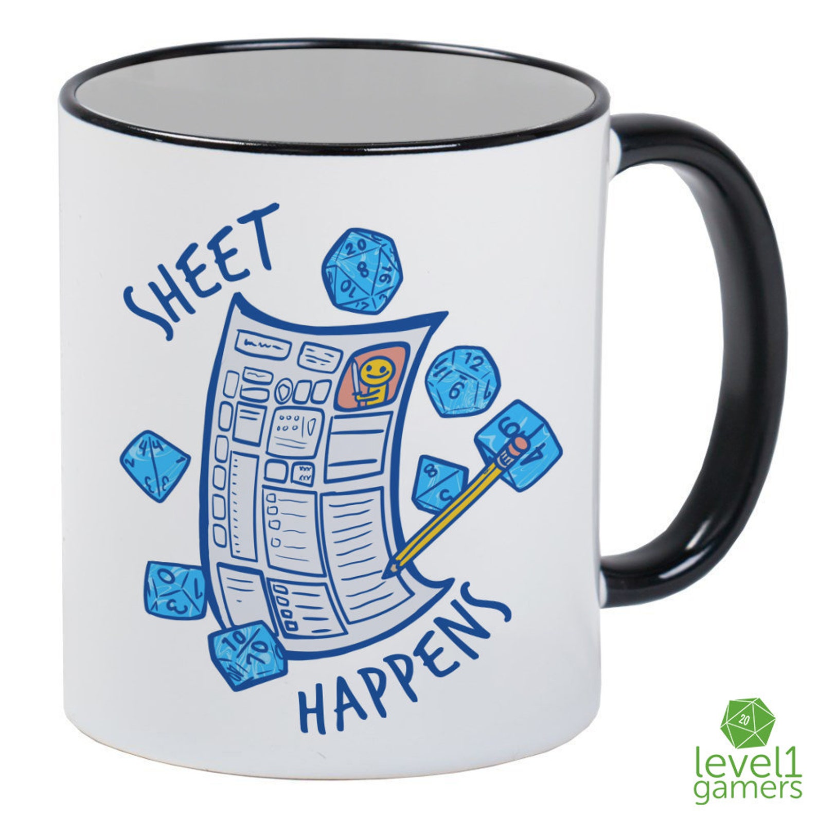 Sheet Happens Mug Shit Happens Character Sheet Dungeons And Etsy