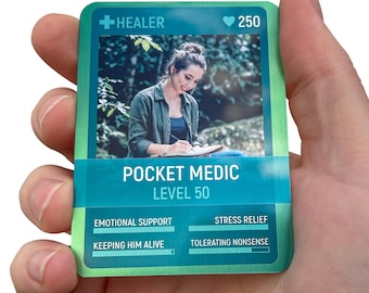 Custom Metal Trading Card Set — Personalized Gamer Couple Gift & Photo Keepsake (2.5" x 3.5")