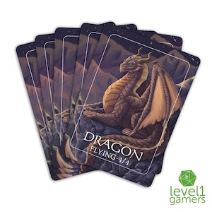 Dragon Magic Card Pack (5 Cards) | Custom Hand-Drawn Proxy Design That Can Be Sleeved Into Deck | MTG Gift