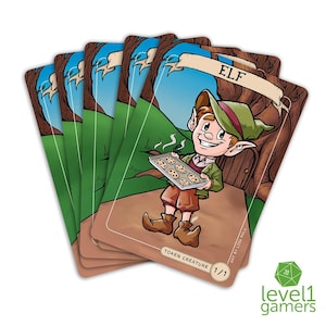 Elf Token Magic Card Pack (5 Cards) - Preorder | Custom Hand-Drawn Proxy Design That Can Be Sleeved Into Deck | Magic: The Gathering Gift