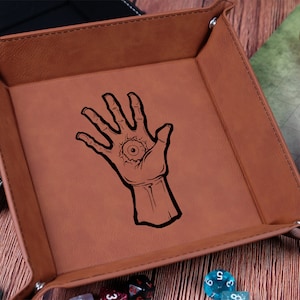 Hand of Vecna Dice Tray | Foldable Leather Dice Tray for Fantasy Lovers | DnD Accessories | Dungeons And Dragons Enthusiasts | DM Gifts
