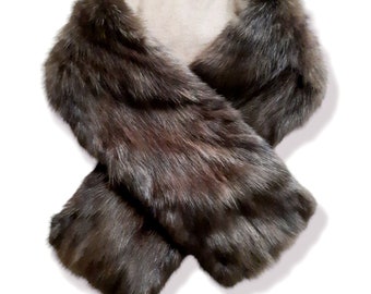 Elegant Sable Fur Cashmere Ladies Gentlemen Scarf Winter Accessories Gift