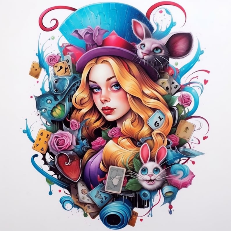 Alice in Wonderland Art - Etsy
