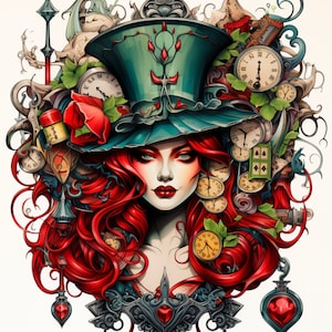 Wunderland Queen OF Hearts , Digitale Downloads , Alice im Wunderland