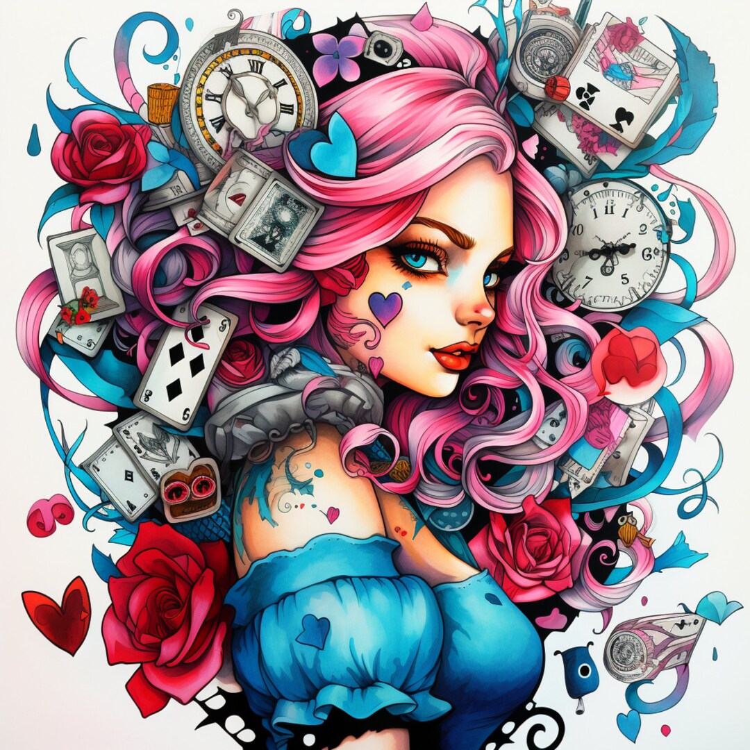 Alice in Wonderland Art,alice in Wonderland,wonderland Unique Art ...
