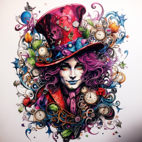 【入手困難】Alice in Wonderland Mad Hatter Metal Sign - Mad Hatter Alice In Wonderland Theme Durable