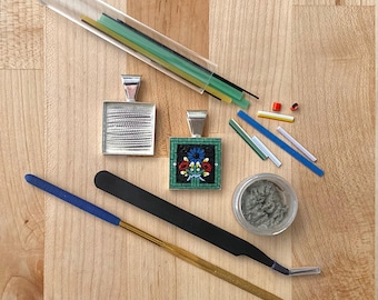 Micromosaic Kit - DIY Floral Micromosaic Pendant