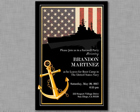 Military Invitation / Going Away / Deployment / Retirement / | Etsy