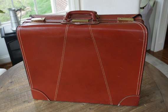 Vintage Suitcase Imperial Leather Mid century Very Nice Condition