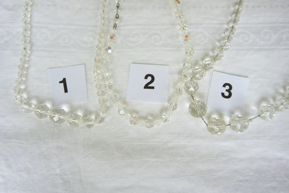 Lot of 3 Vintage crystal necklace bridesmaid wedd… - image 3