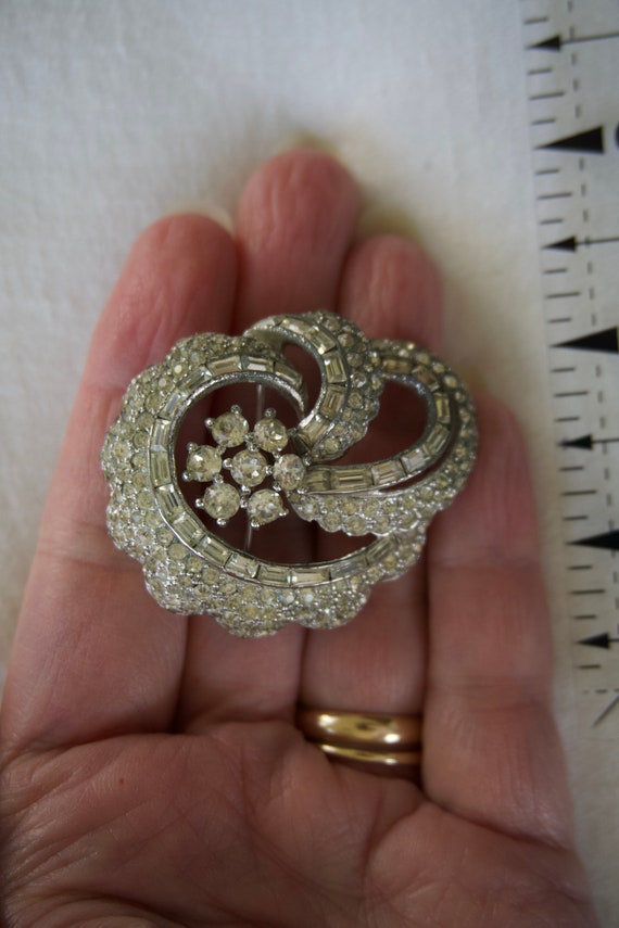 JOMAZ  Rhinestone brooch pin Josef Mazer NYC jewe… - image 3