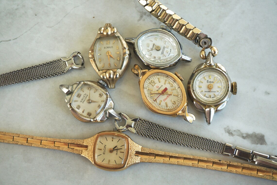 Broken watch bezel mechanism lot for repurposing assemblage | Etsy