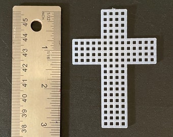 Zestaw 10 krzyżyków z tworzywa sztucznego 3”x2.5” 7 oczek